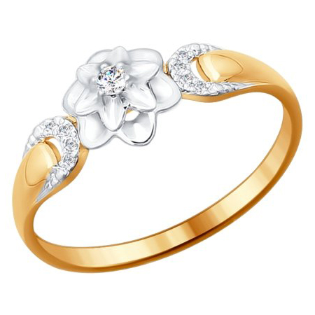 Кольцо, золото, бриллиант, 1011405